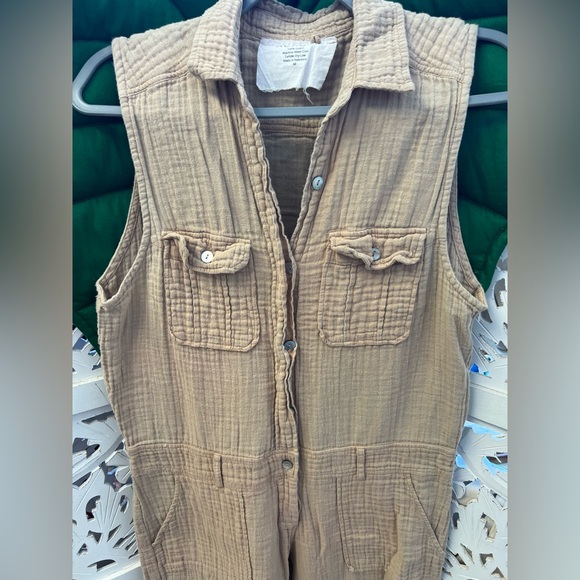 Acacia Swimwear basics beige Hollywood jumper. Gauze fabric. Size M. 100% cotton - Picture 2 of 6